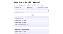 Desktop Screenshot of howmuchshouldiweigh.org