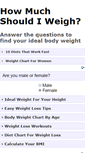 Mobile Screenshot of howmuchshouldiweigh.org