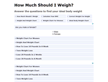 Tablet Screenshot of howmuchshouldiweigh.org